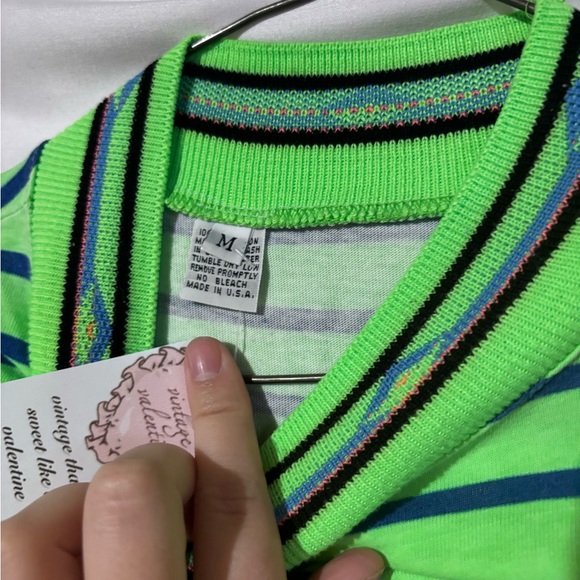 Australia Surf Boyz Neon Striped Tshirt Medium - Picture 5 of 7